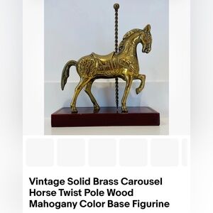 Brass Carousel Horse Sculpture